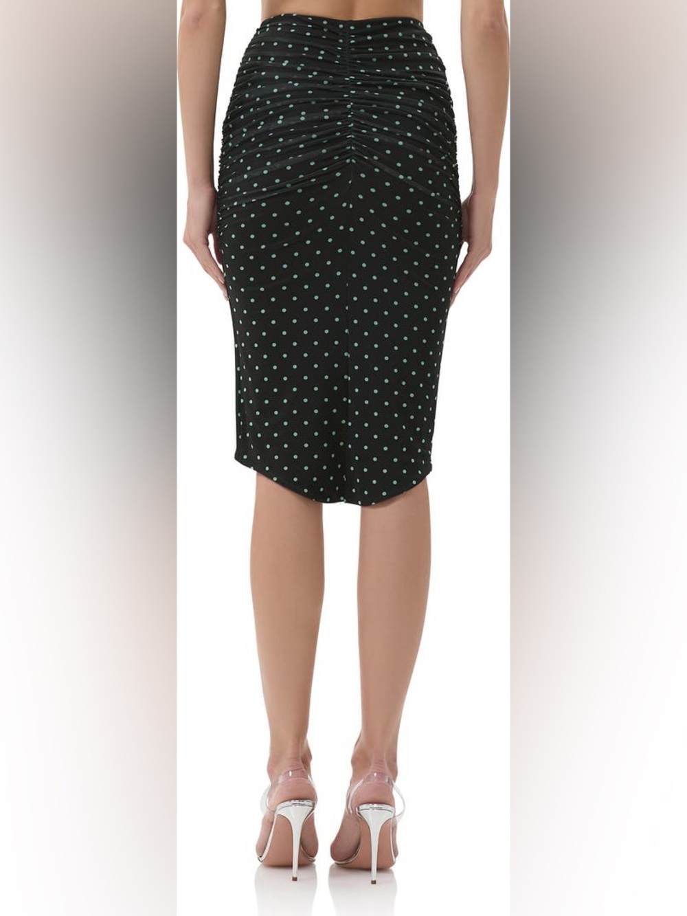 AFRM Newton Ruched Ruffle Mesh Skirt - Picture 2 of 4